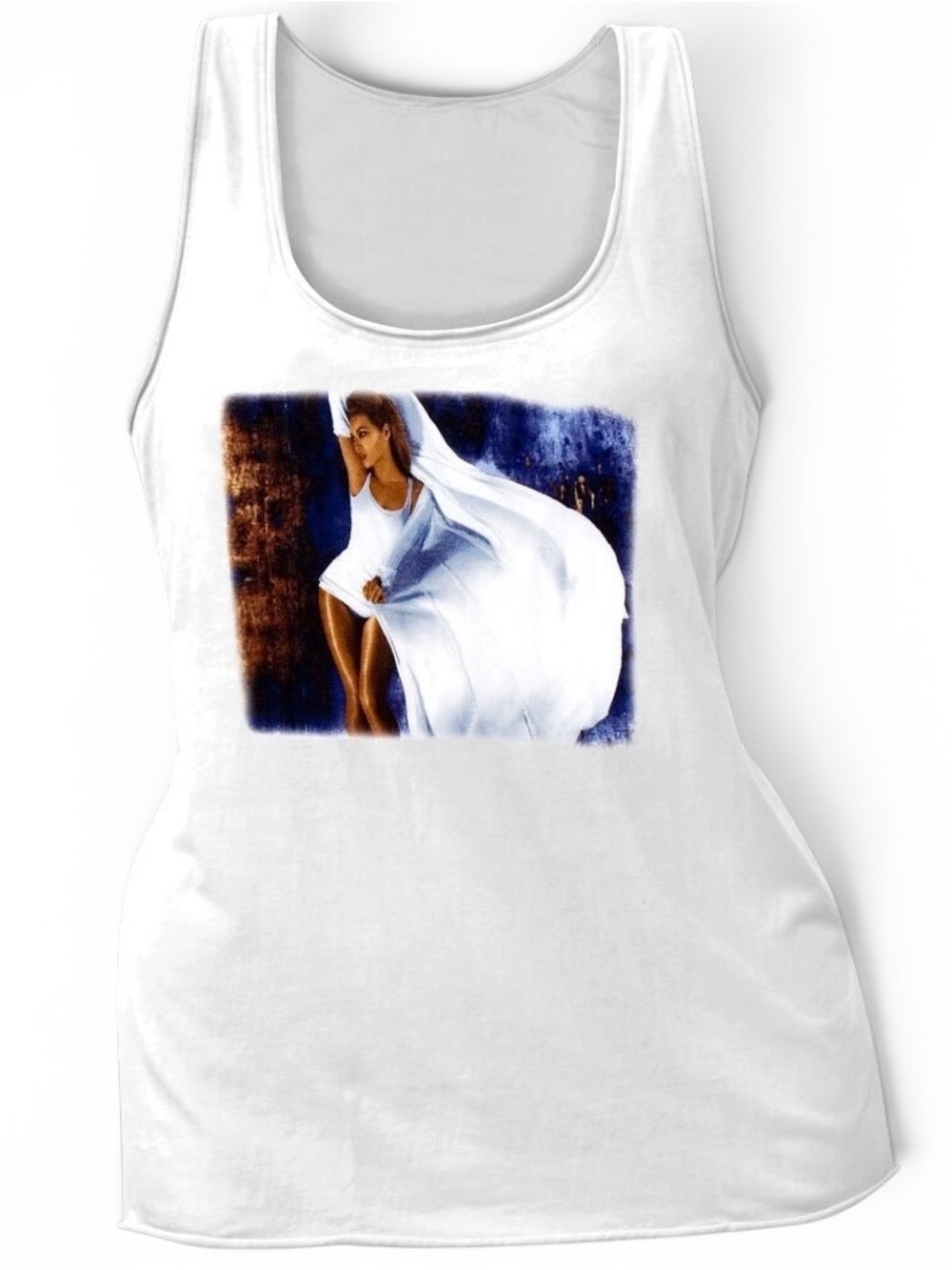 Beyoncé Y2K White Graphic Tank Top Deadstock NIP Juniors S- L
